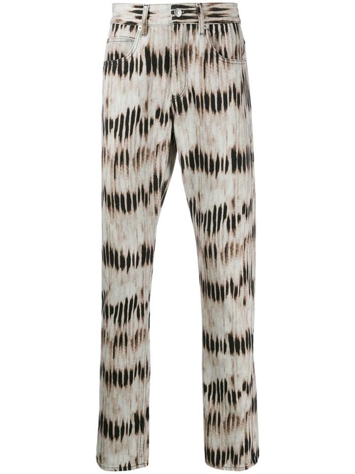 Isabel Marant Tie-dye Print Straight Jeans - Brown