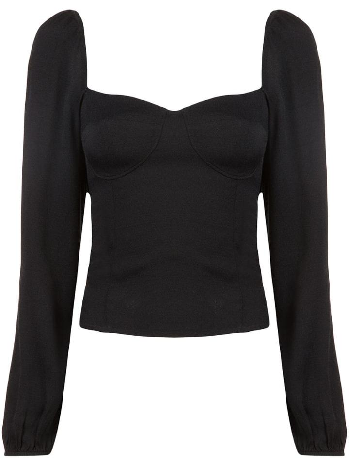 Reformation Fitted Blouse - Black