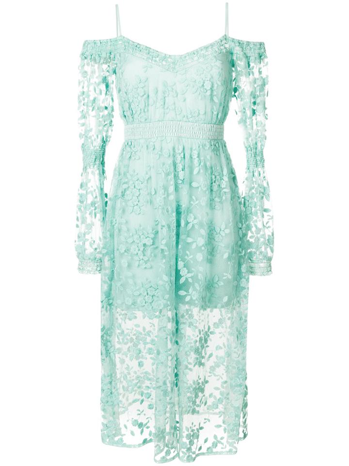 Three Floor Geneva Cold Shoulder Dress - Green