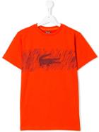 Lacoste Kids Teen Graphic Logo Print T-shirt - Orange