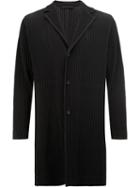 Homme Plissé Issey Miyake Pleated Light-weight Jacket, Men's, Size: 1, Black, Polyester