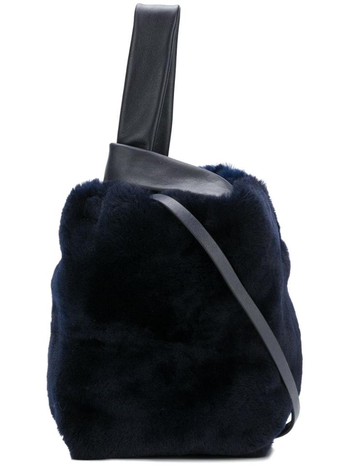 Theory Textured Bucket Bag - Blue