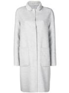 Manzoni 24 - Button Coat - Women - Mink Fur/cashmere/wool - 40, Grey, Mink Fur/cashmere/wool