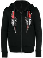 Neil Barrett Hand Of Zeus Full-zip Hoodie - Black