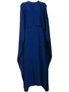 Stella Mccartney Long Cape Dress - Blue