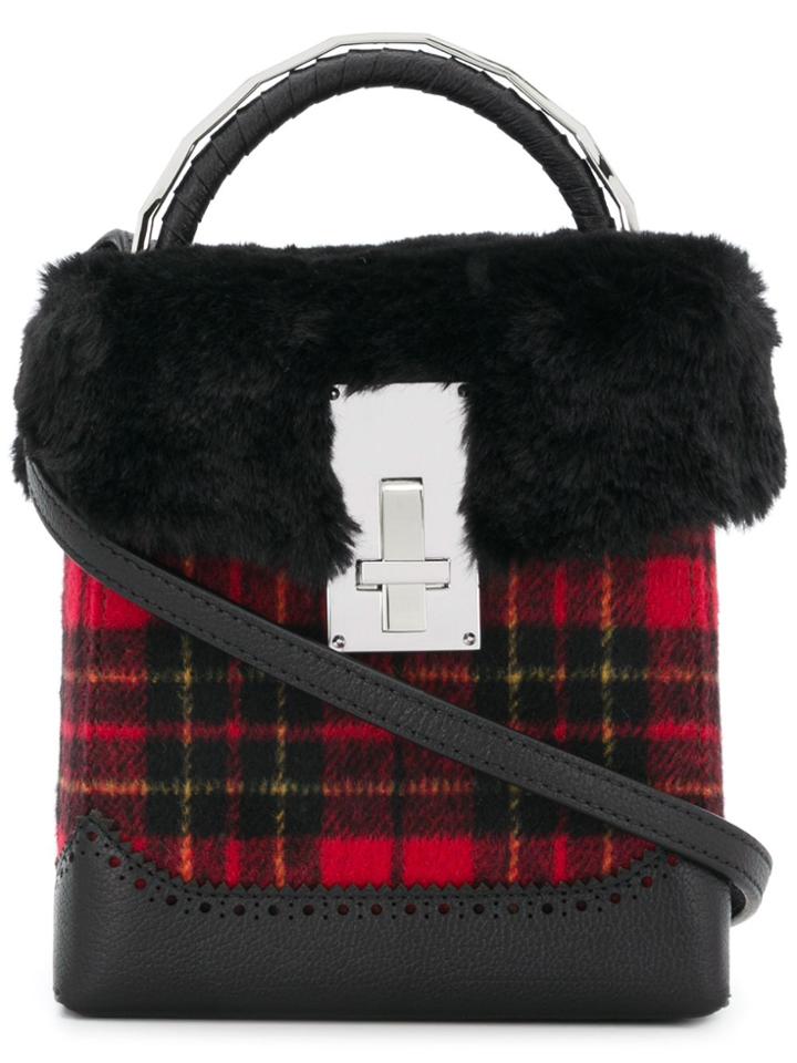 The Volon Great L Alice Faux Fur Mini Bag - Black