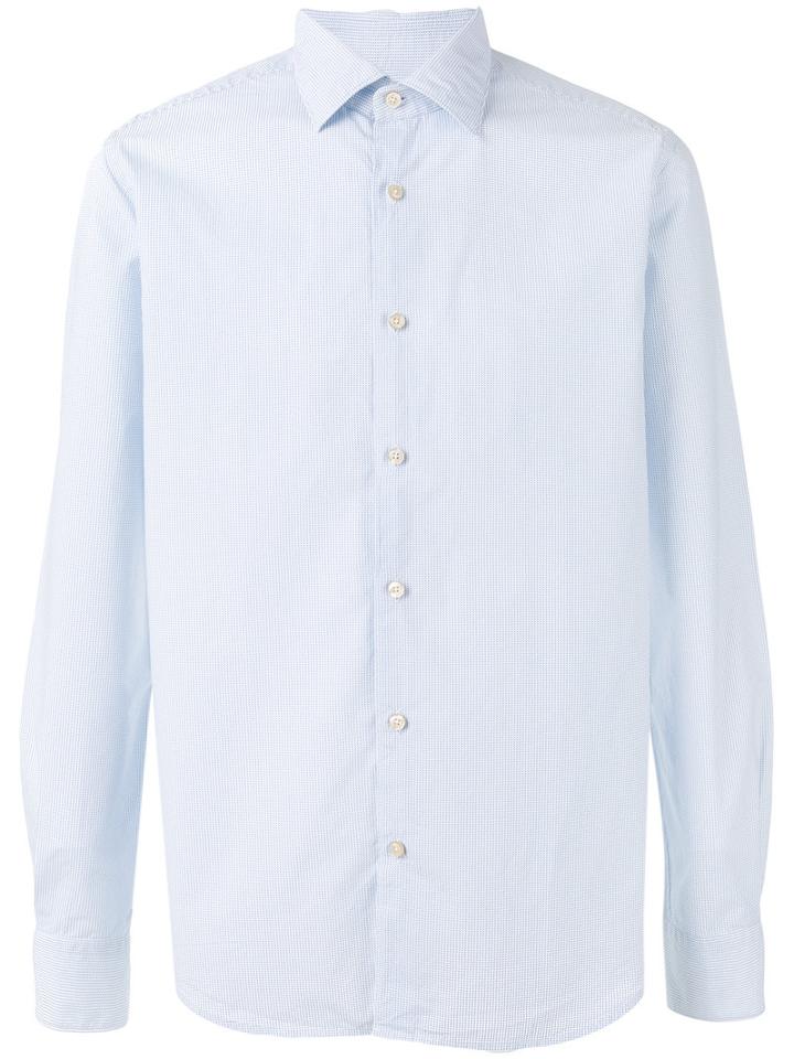 Xacus Thin Stripe Button-up Shirt, Men's, Size: 38, Blue, Cotton