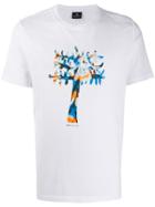 Ps Paul Smith Tree Print T-shirt - White