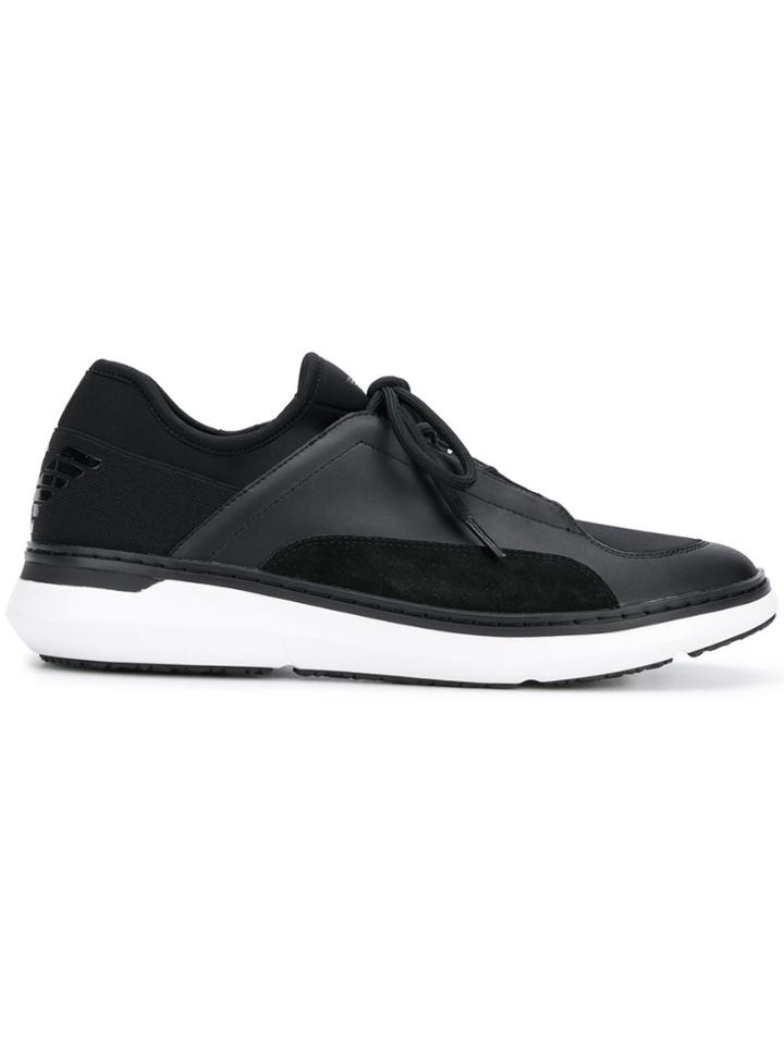 Emporio Armani Low-top Runner Sneakers - Black