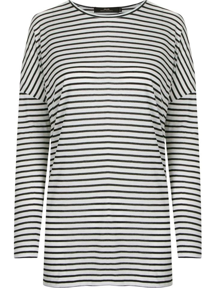Andrea Marques Crew Neck Striped Blouse