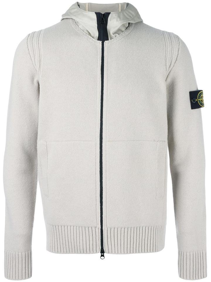 Stone Island Knitted Long Sleeve Hoodie, Men's, Size: Small, Nude/neutrals, Wool/polyamide