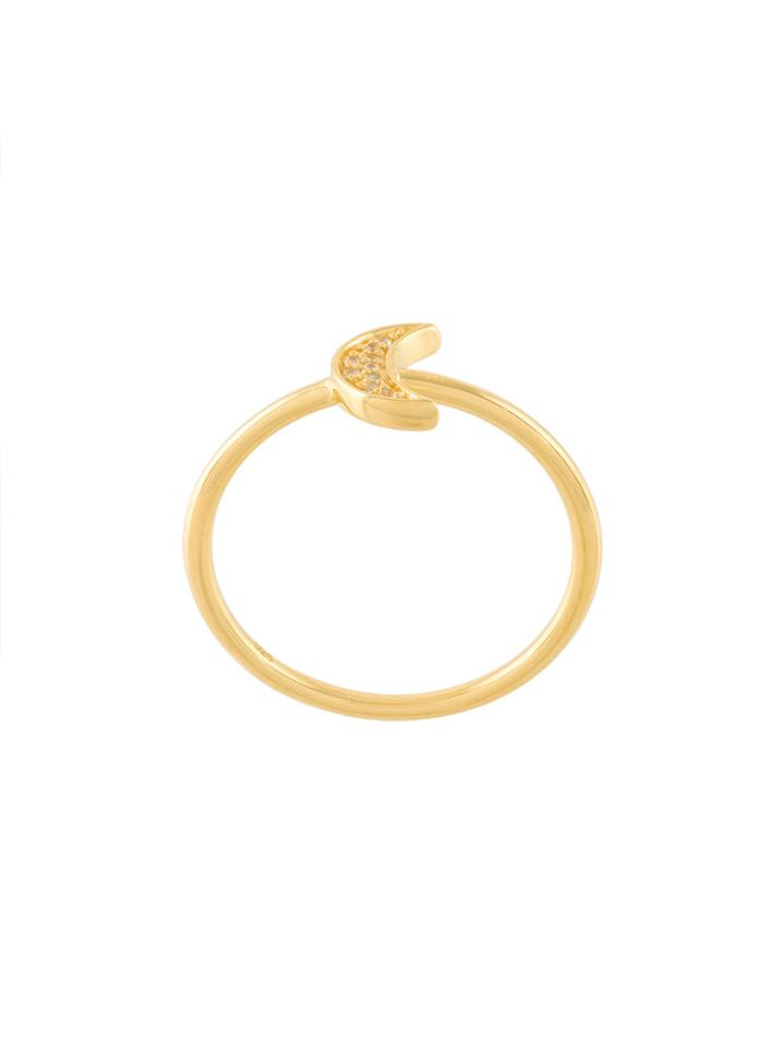 Astley Clarke Mini Moon Biography Ring - Metallic