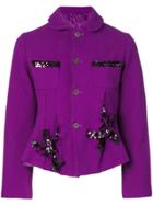 Comme Des Garçons Vintage Boiled Effect Jacket With Sequins - Pink &