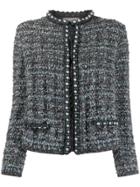 D.exterior Bead-embellished Tweed Jacket - Grey