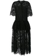 Sara Lanzi Lace Midi Dress - Black