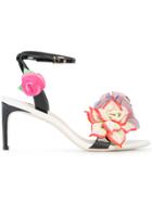 Sophia Webster Flower Appliqué Sandals - White