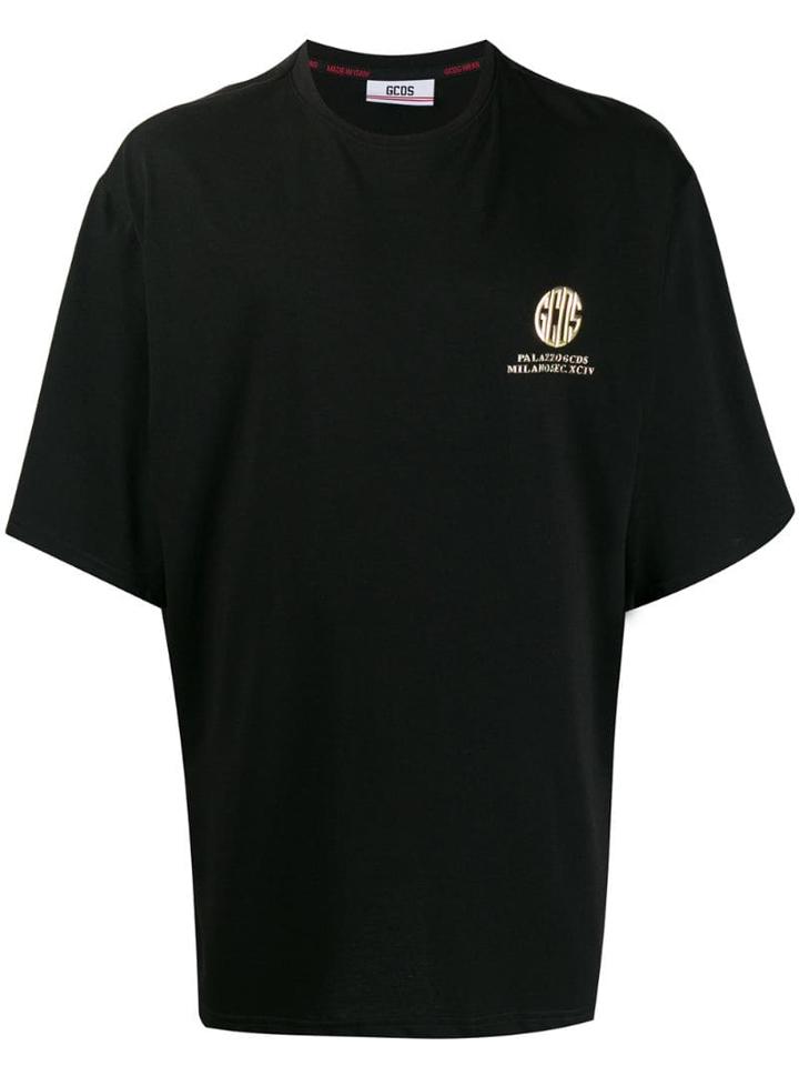Gcds Oversized Logo T-shirt - Black