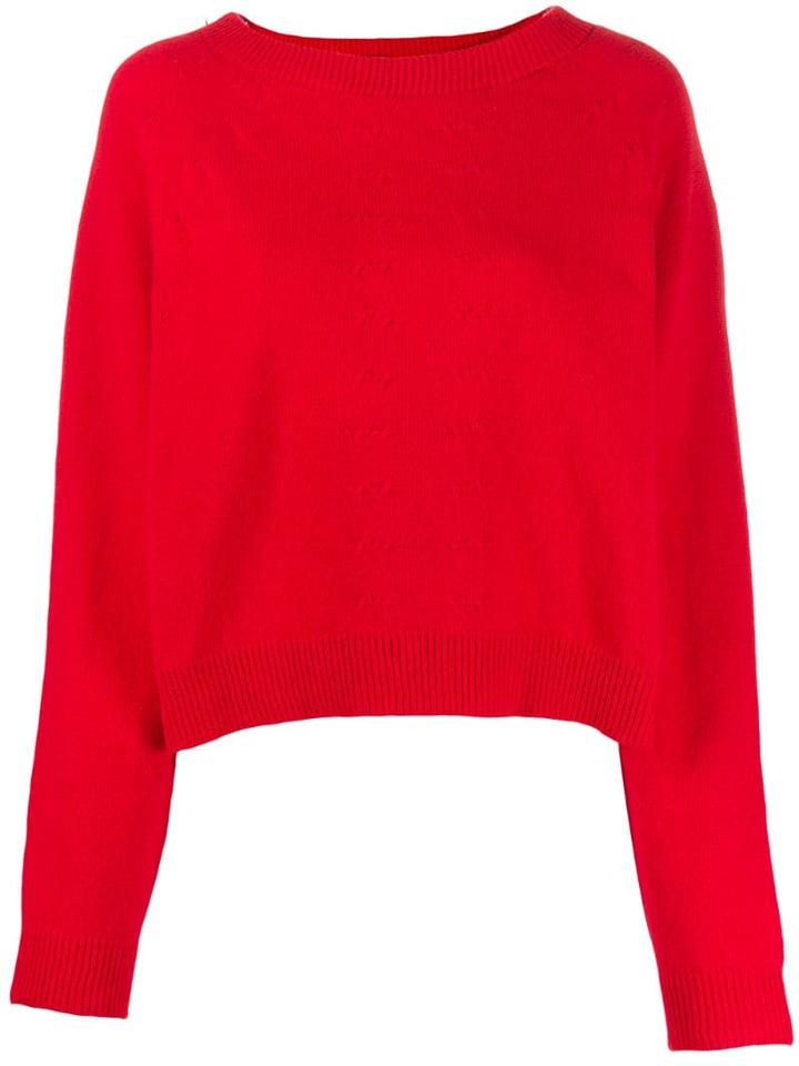 Semicouture Regular-fit Crew-neck Jumper - Red