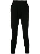 Label Under Construction Embroidered Slim Trousers - Black