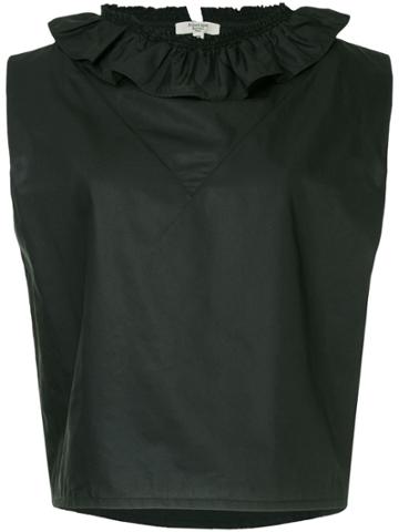 Atlantique Ascoli Ruffled Top - Black