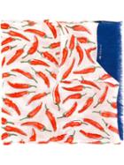 Kiton Peppers Print Scarf