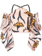 Roland Mouret Floral Embroidered Blouse - Nude & Neutrals