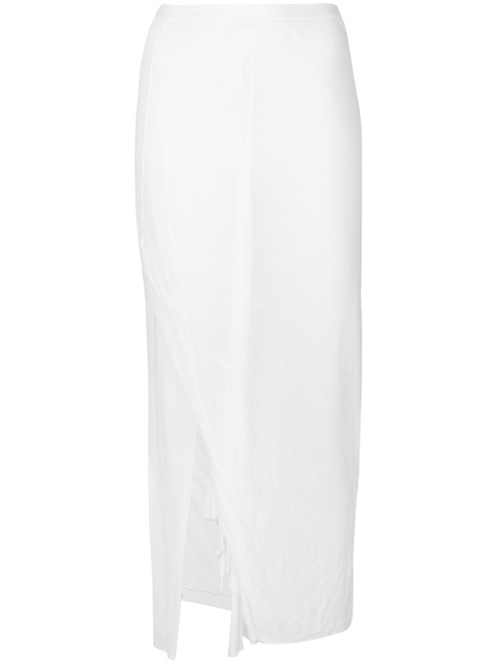 Rick Owens Lilies Slim-fit Jersey Skirt - White