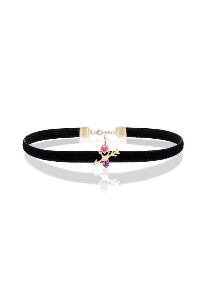 Daniela Villegas Black Love Arrow Choker