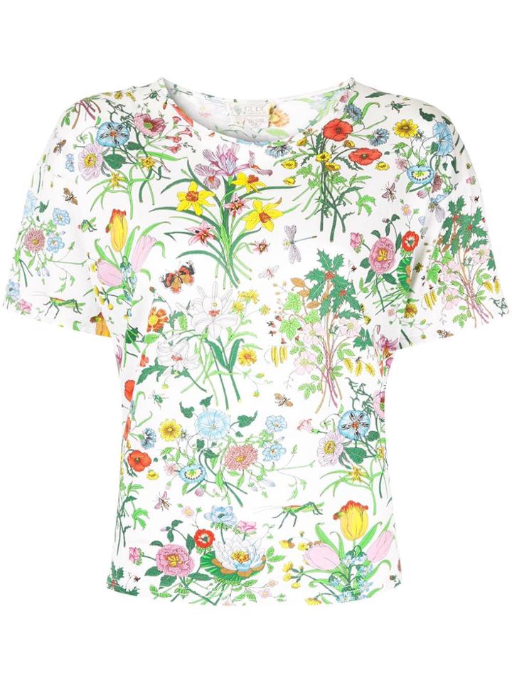 Gucci Vintage Floral Shortsleeved T-shirt - White