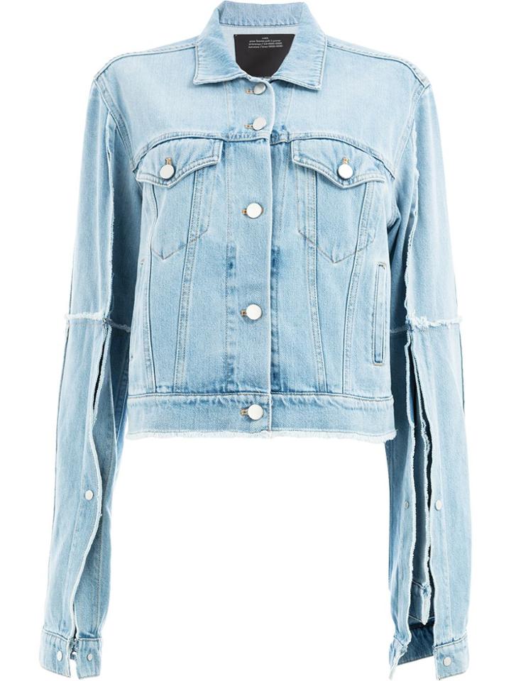 Rokh Short Denim Jacket - Blue