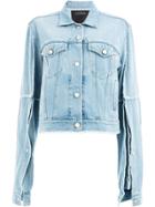 Rokh Short Denim Jacket - Blue