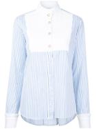 Macgraw High Neck Striped Shirt - Blue