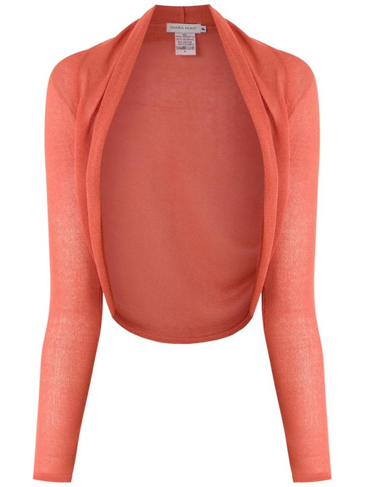 Mara Mac Open Front Cropped Cardigan - Orange