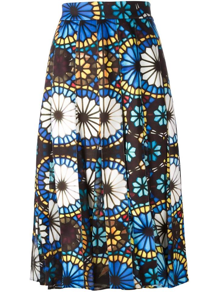 Miahatami Stained Glass Print Skirt, Women's, Size: 40, Polyester/spandex/elastane