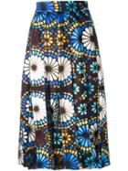 Miahatami Stained Glass Print Skirt, Women's, Size: 40, Polyester/spandex/elastane