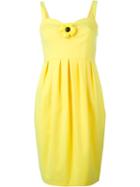 Boutique Moschino Flower Applique Pleated Dress