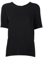 Adam Lippes High Low Hem T-shirt, Women's, Size: 6, Black, Viscose