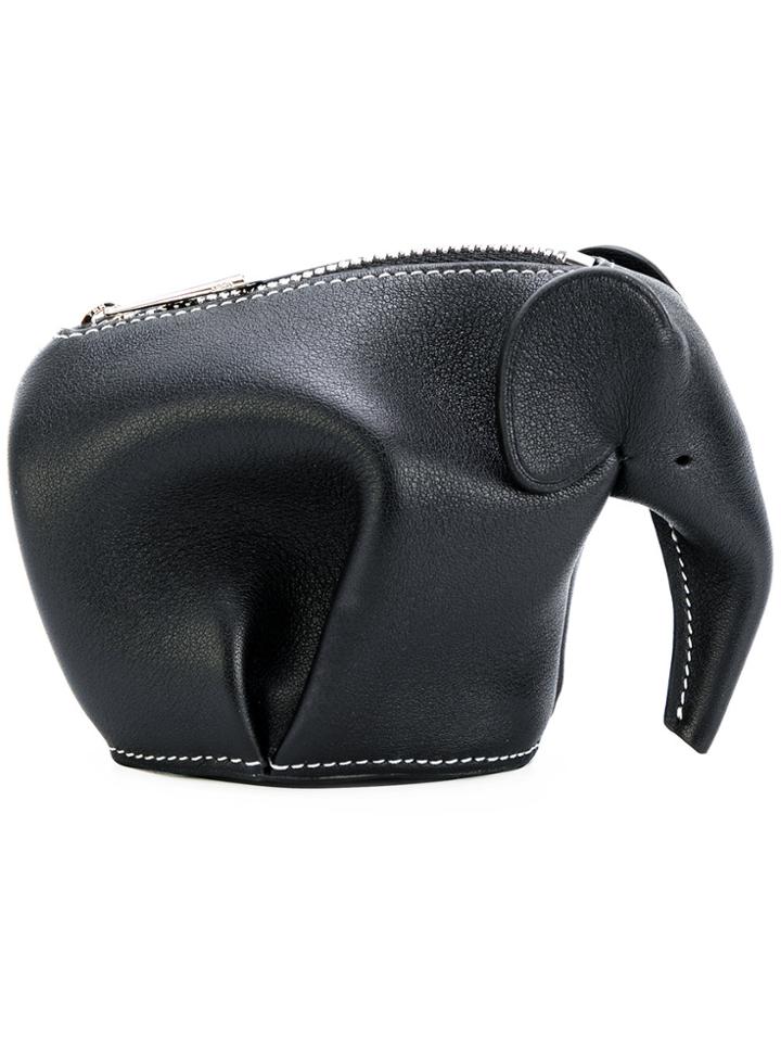 Loewe Elephant Coin Purse - Black