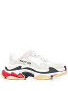 Balenciaga M Triple S Tricolour Sole Sneakers - White