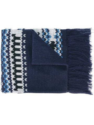 Ganryu Comme Des Garcons Knitted Scarf - Blue