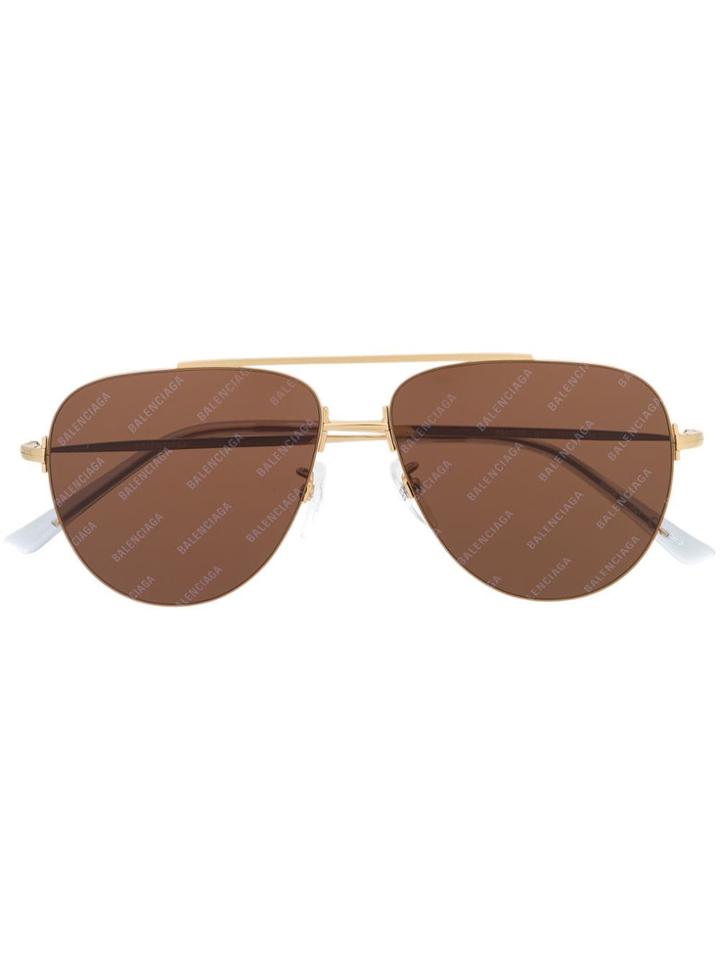Balenciaga Eyewear Invisible Aviator Sunglasses - Gold