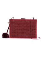 Monique Lhuillier Woven Clutch, Women's, Red