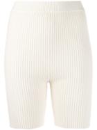 Cashmere In Love Mira Knitted Biker Shorts - White