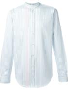 Msgm Striped Shirt, Men's, Size: 37, Blue, Cotton
