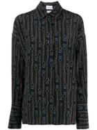 Salvatore Ferragamo Chain Print Shirt - Blue