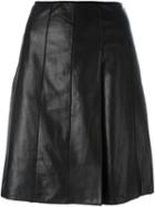 Marc Jacobs A-line Leather Skirt, Women's, Size: 0, Black, Lamb Skin/bemberg