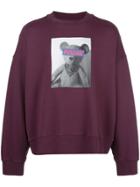 Palm Angels Teddy Bear Print Sweatshirt - Purple