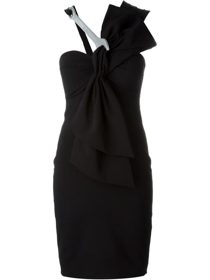 Moschino Wrench Strap Cocktail Dress, Women's, Size: 38, Black, Polyamide/polyester/spandex/elastane/triacetate