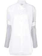 Maison Margiela - Contrast Sleeve Shirt - Women - Cotton - 44, White, Cotton