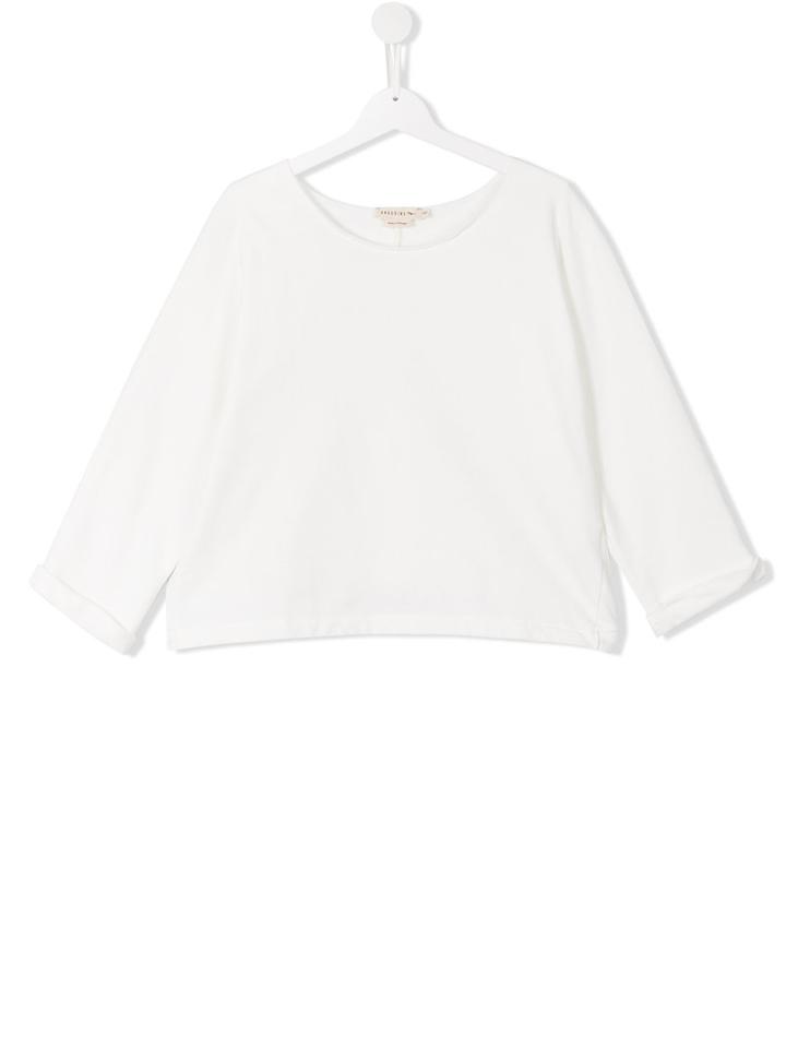 Andorine Teen Drawstring Hem Sweatshirt, Girl's, Size: 14 Yrs, White